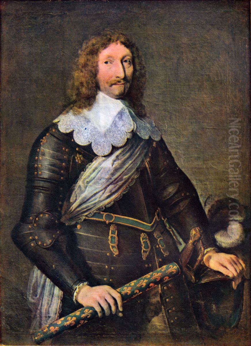 Portrat von FreiherrJohann Ludwig von Erlach(1595-1650) als Marschall von Frankreich. Oil Painting by Unidentified painter