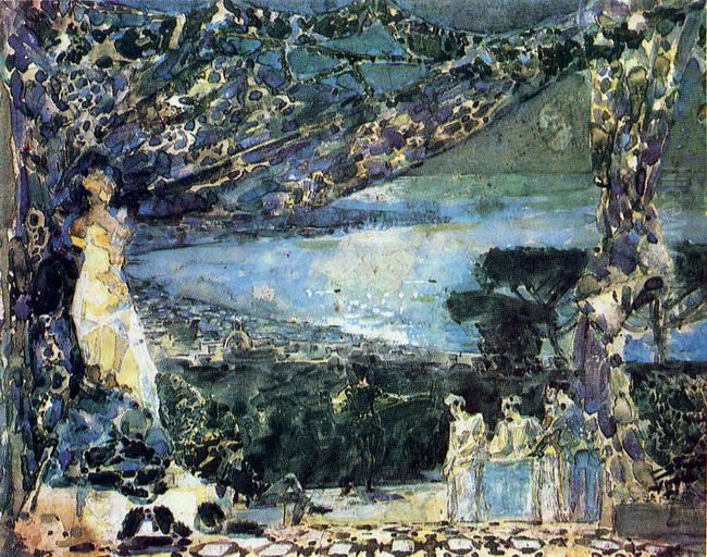 Neapolitan night Oil Painting by Mikhail Vrubel