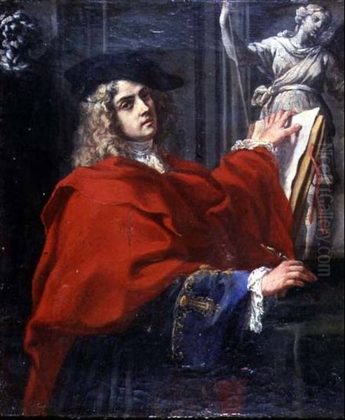 Self-portrait Oil Painting by Pier Leone Ghezzi