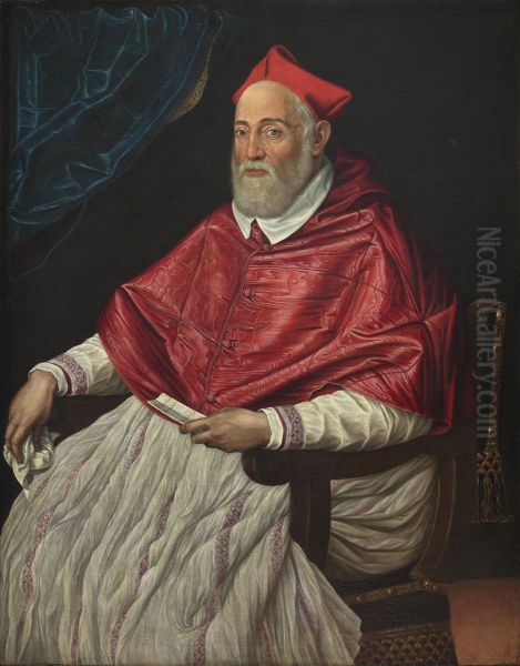 Ritratto del cardinale Alessandro Farnese Oil Painting by Scipione Pulzone