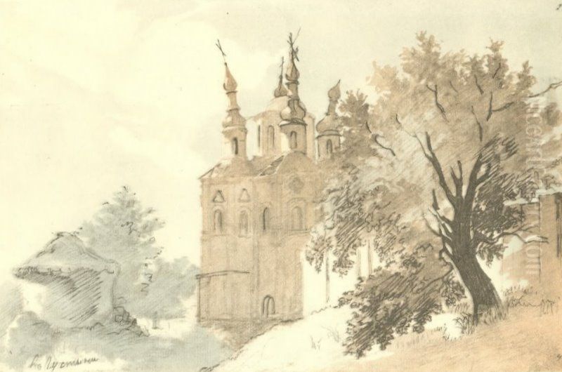 Church of Peter and Paul Oil Painting by Taras Shevchenko