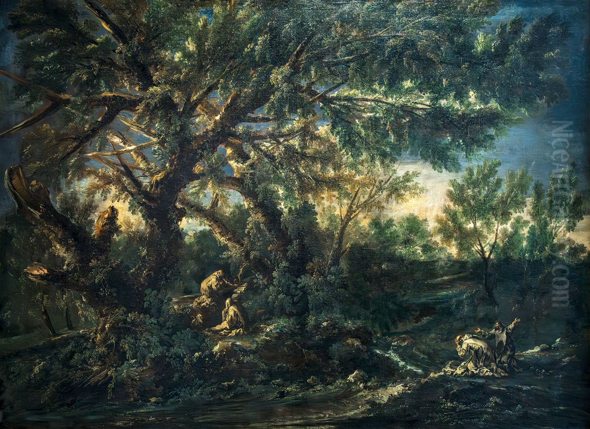 The Large Forest Oil Painting by Alessandro Magnasco