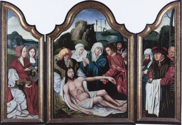 The lamentation over the dead Christ Oil Painting by Master of the Holy Blood