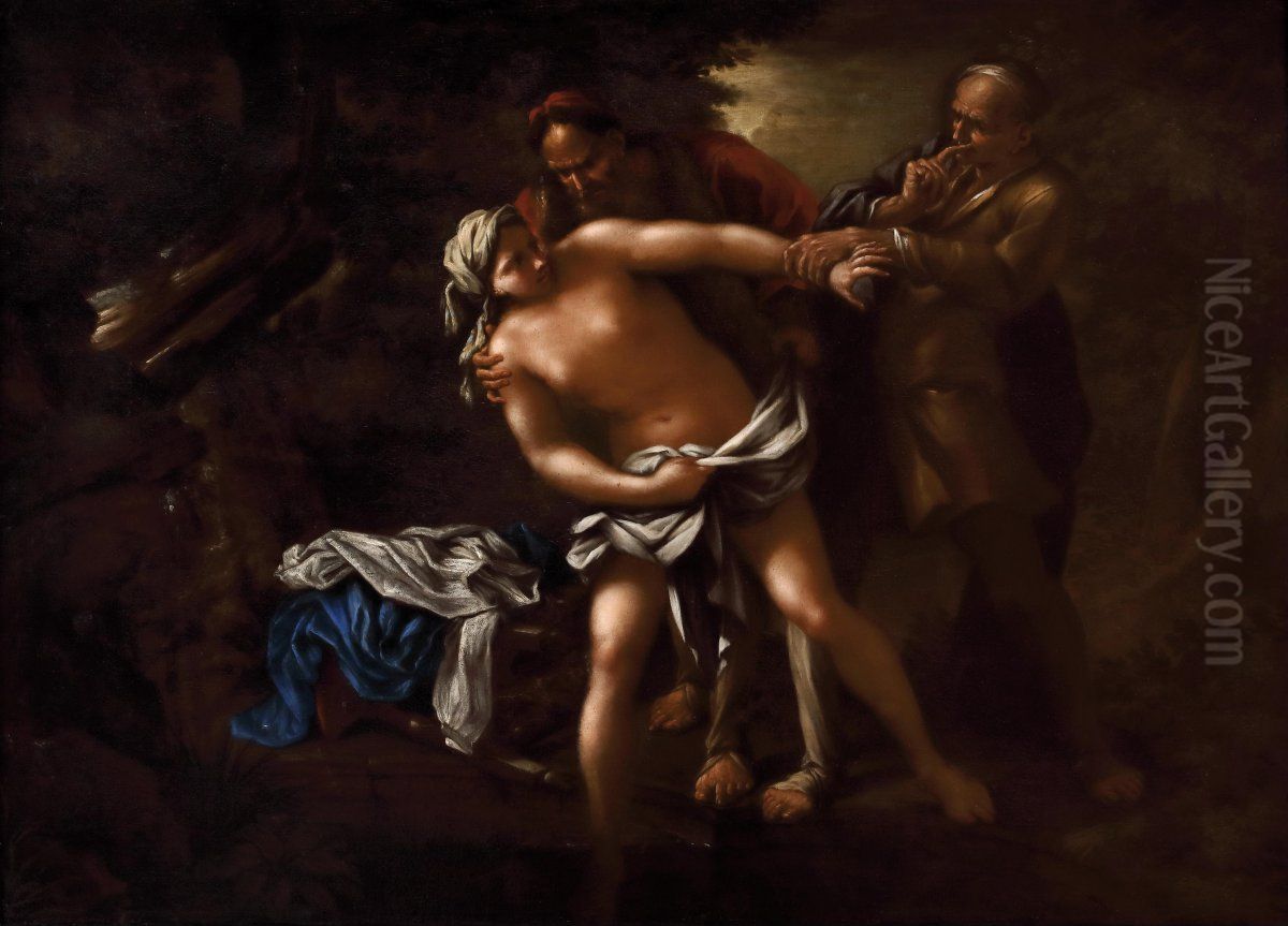 Susanna and the Elders Oil Painting by Nicola Vaccaro