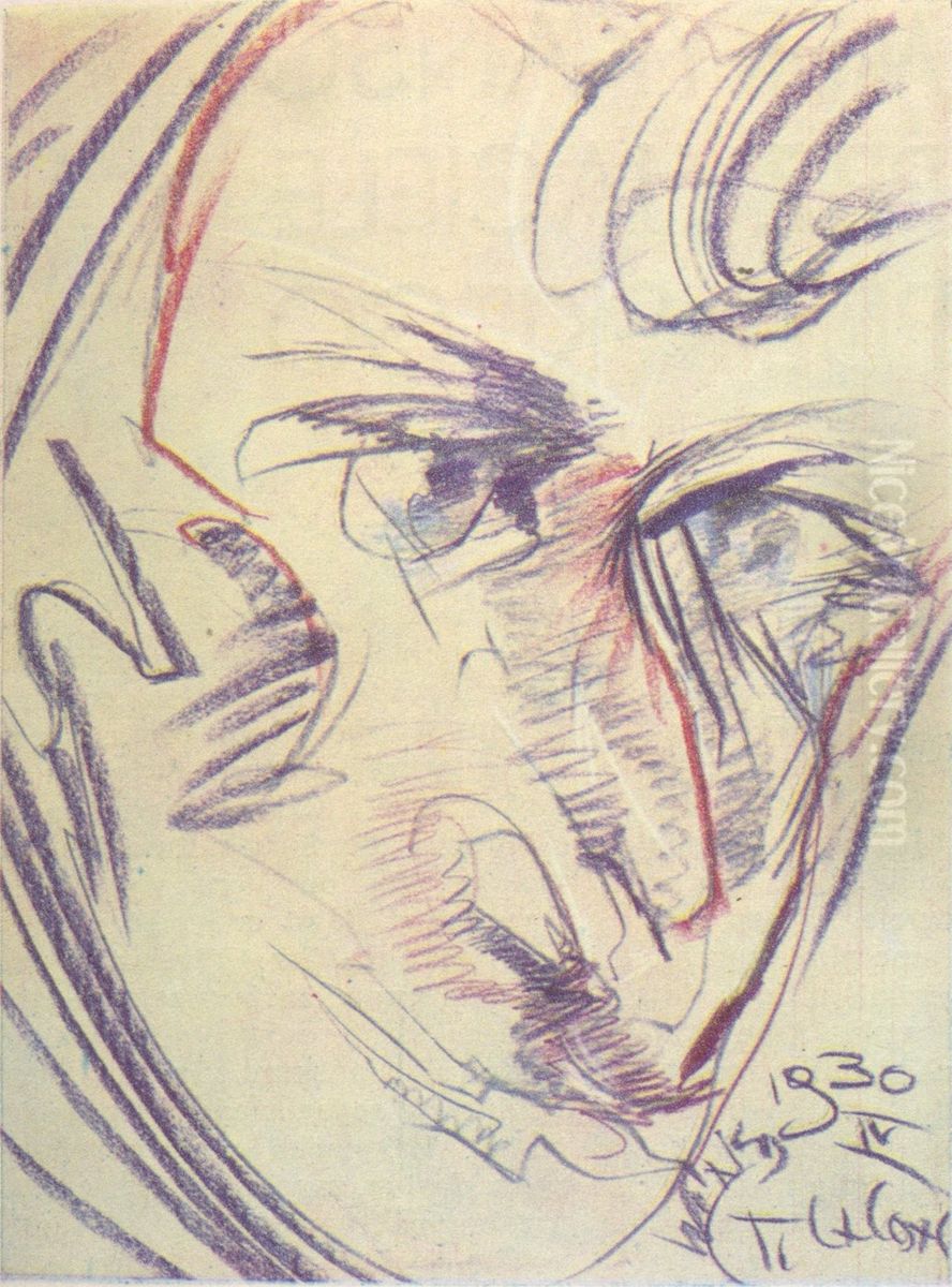 Portret Oil Painting by Stanislaw Ignacy Witkiewicz (Witkacy)