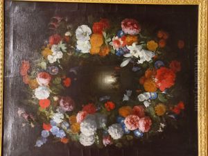 Flower garland with Grotta di Posillipo
