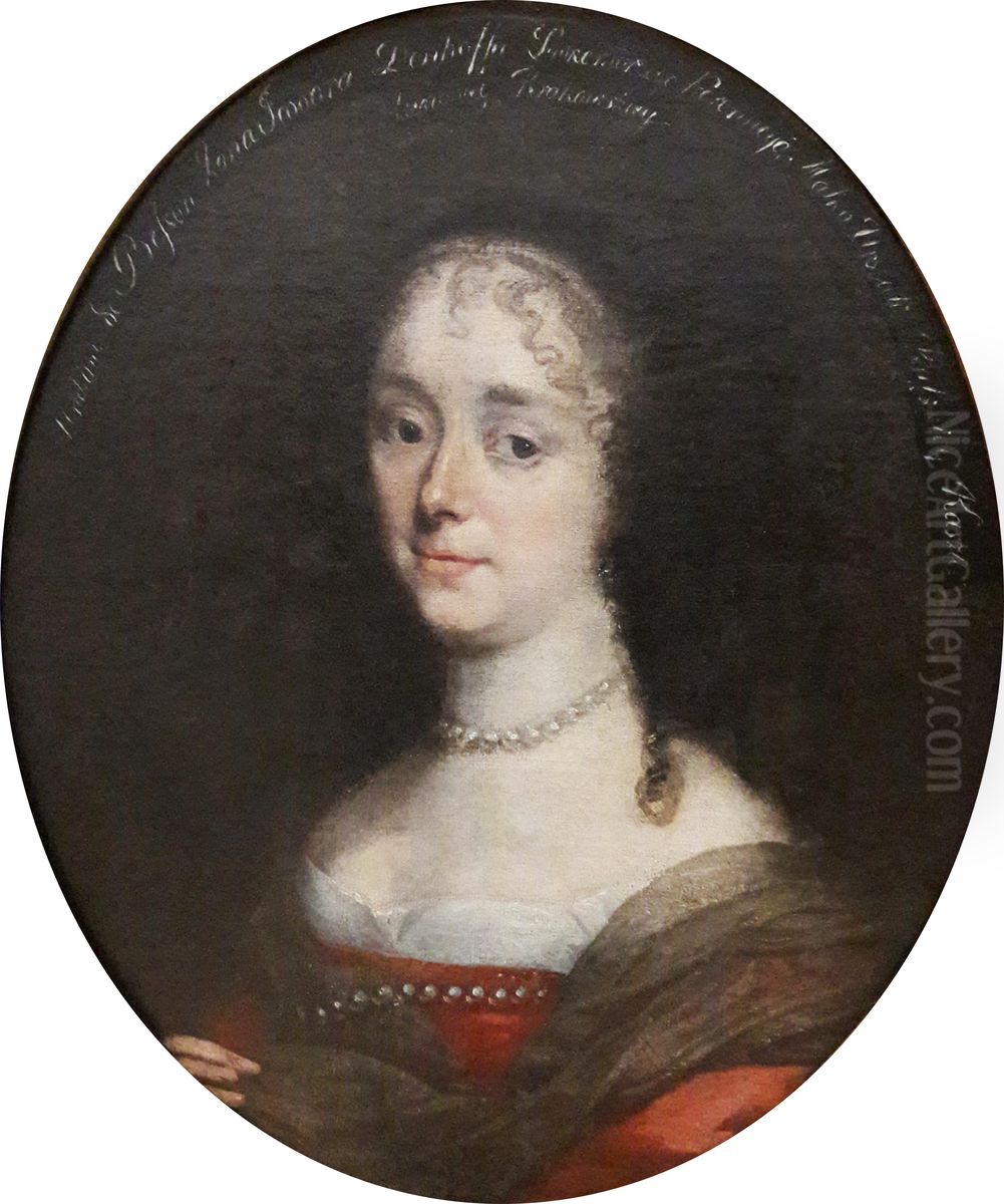 Portrait of Katarzyna Franciszka Denhoffowa nee von Bessen (1635-1695). Oil Painting by Daniel Schultz