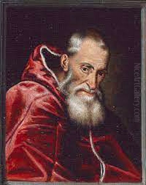 Pope Paul III Oil Painting by Titian