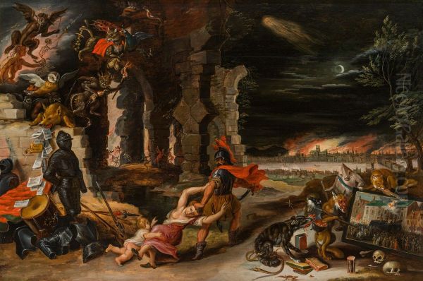 Allegory of Law and Violence (Allegory of King Charles I of England) Oil Painting by Jan Brueghel the Younger