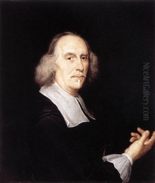 Portrait of Gian Lorenzo Bernini Oil Painting by Giovanni Battista Gaulli