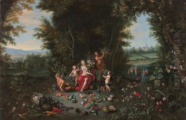 Allegory of Earth Oil Painting by Jan van Kessel the Younger