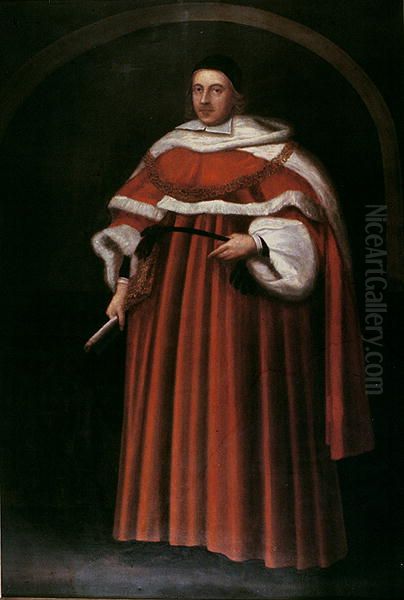 Portrait ofSir Matthew Hale Kt, Chief Justice of the King's Bench Oil Painting by John Michael Wright