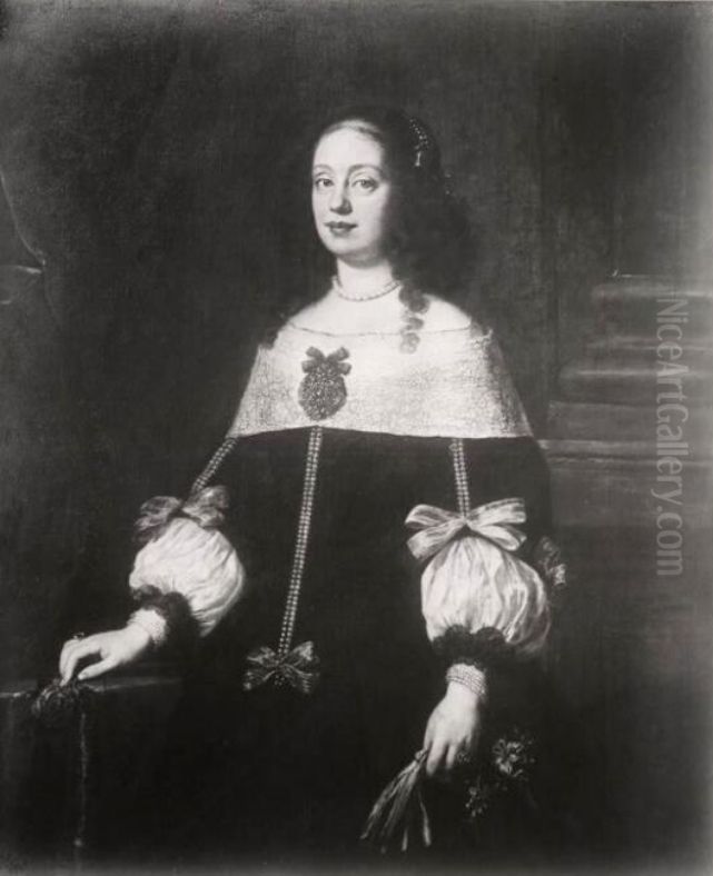 Portrait of Vittoria della Rovere (1622-1694), wife of Ferdinand II de' Medici, Duke of Tuscany Oil Painting by Justus Sustermans