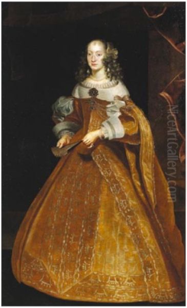 Portrait of Eleonora Gonzaga (1630-1686). Oil Painting by Frans Luycx