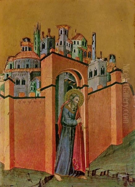 Joachim Leaving the City Oil Painting by Andrea Di Bartolo