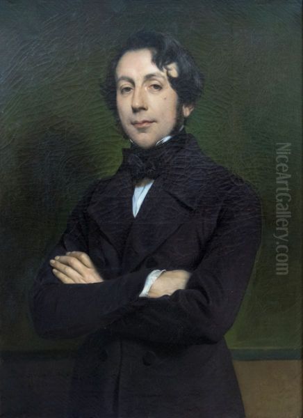 Charles de RemusatFrancais:Charles de RemusatItaliano:Charles de Remusat Oil Painting by Paul Delaroche