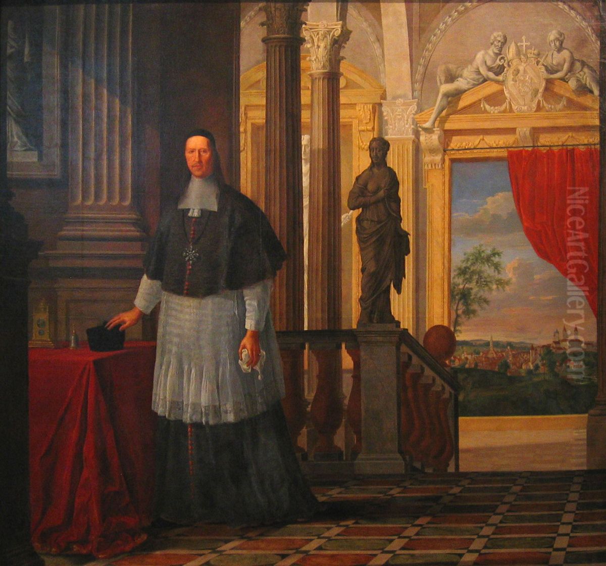 Portrait of Albrecht Sigismund von Bayern (1623-1685) Oil Painting by Benjamin Block