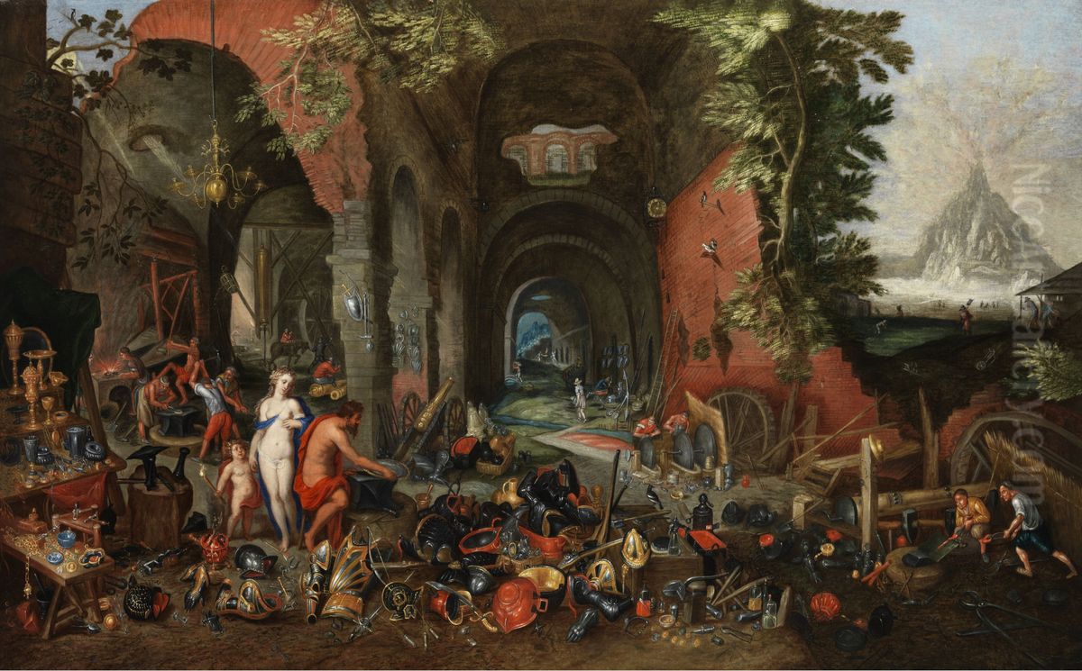 Venus in the forge of Vulcan Oil Painting by Jan van, the Younger Kessel