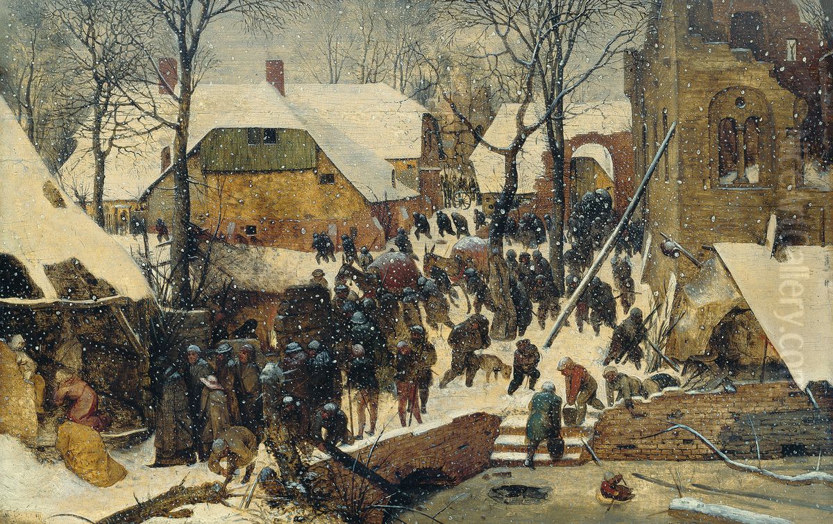 The adoration of the Magi in the snow Oil Painting by Pieter Brueghel the Elder The adoration of the Magi in the snow Oil Painting by Pieter Brueghel the Elder