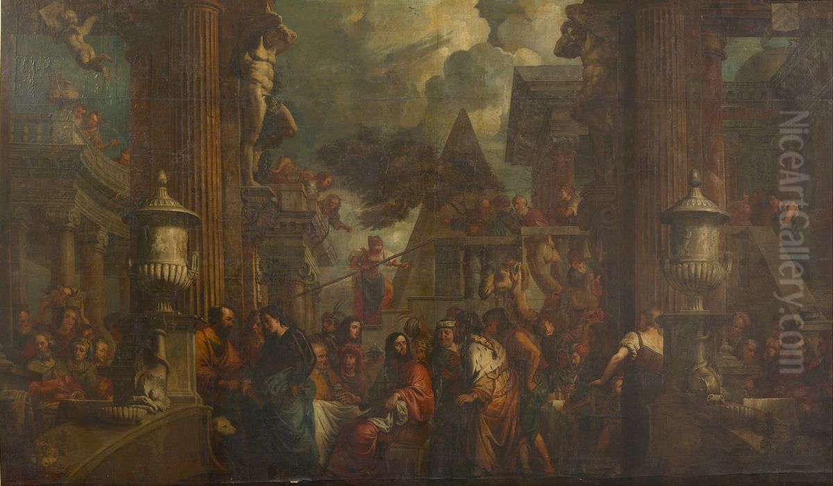 Feast of Simon the Pharisee Oil Painting by Jan Erasmus Quellinus