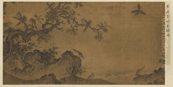 <<ming hui ji zhen ce  song huang ju cai zhu shi jin jiu>> Oil Painting by Huang Jucai