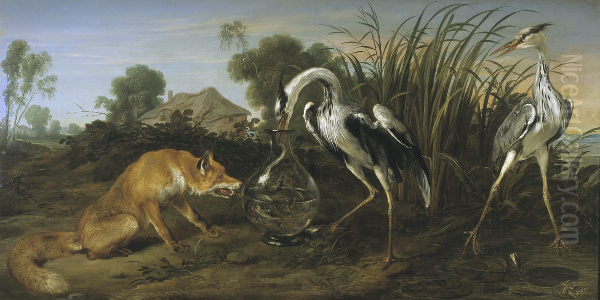 The Fox Visiting the Heron Oil Painting by Frans Snyders