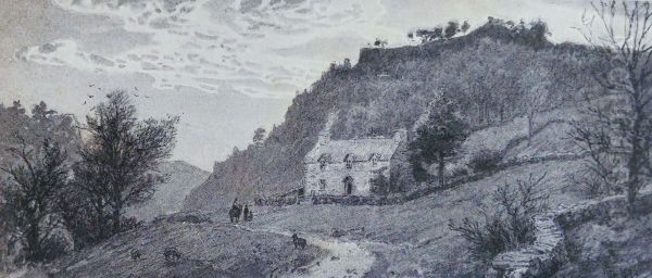 Wales Oil Painting by Hans Gude
