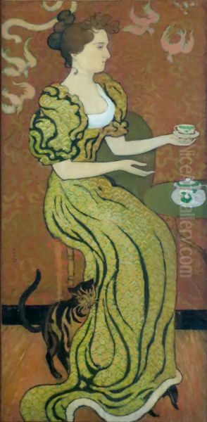 Madame Ranson au chat Oil Painting by Maurice Denis