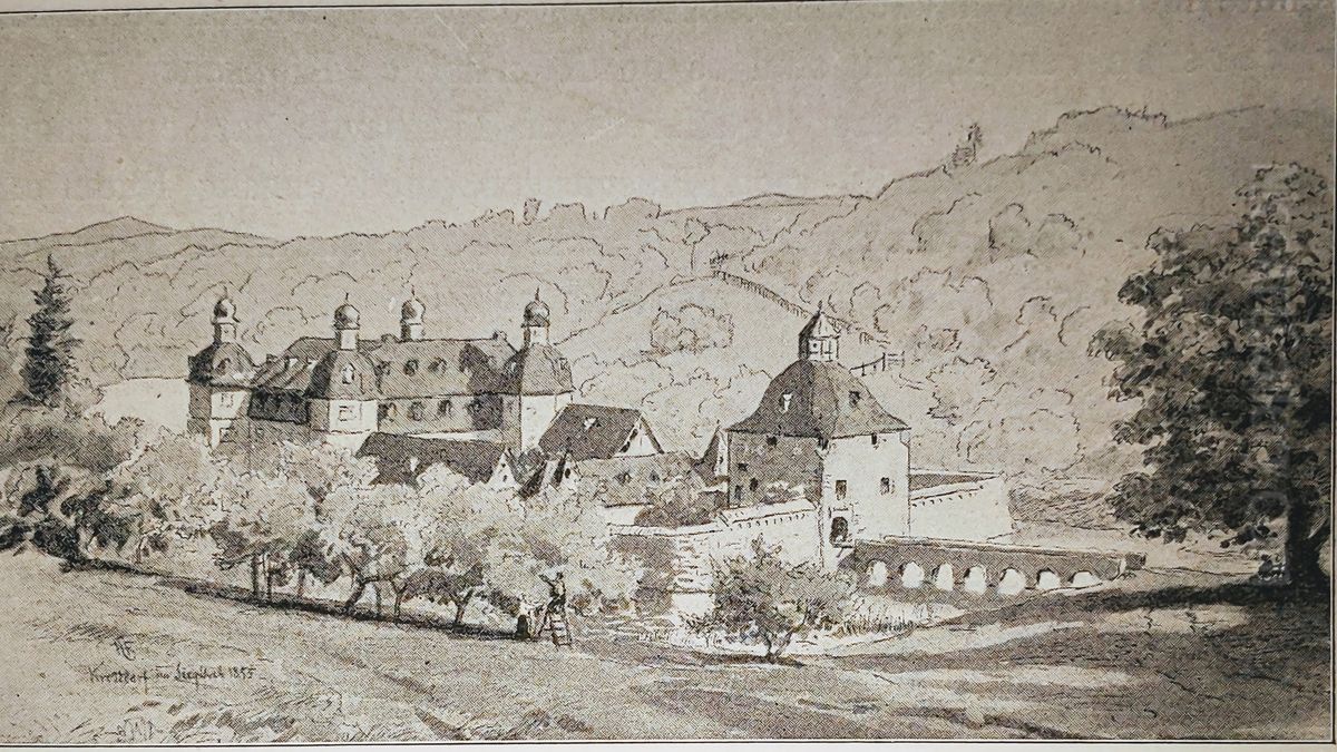 Slottet Krottorf Oil Painting by Hans Gude