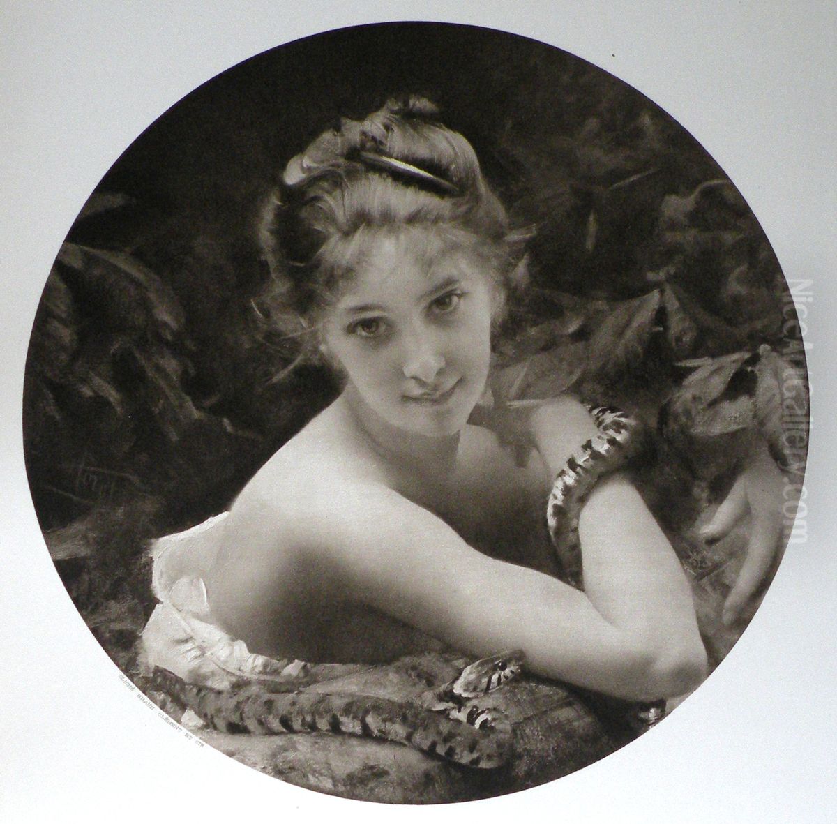 Charmeuse Oil Painting by Aime Morot