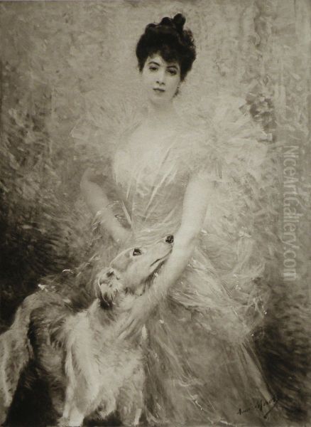 Mademoiselle Brice Oil Painting by Aime Morot
