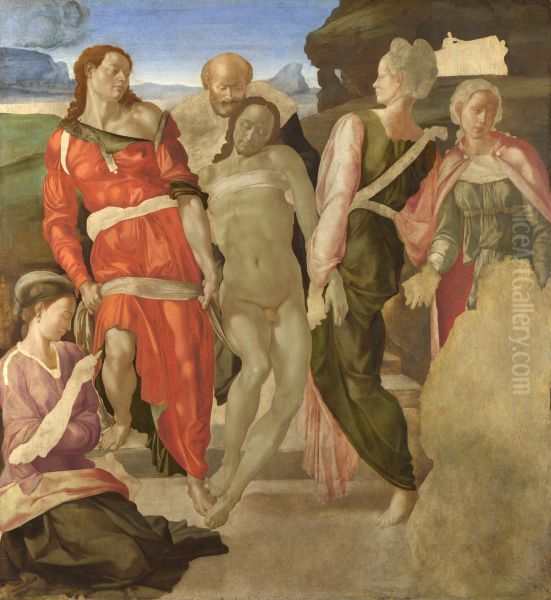 The Entombment Oil Painting by Michelangelo
