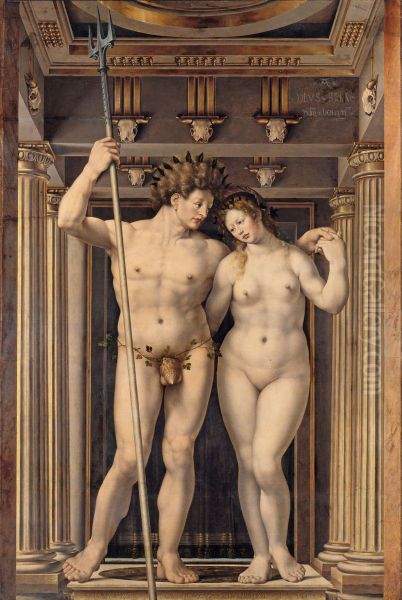 Neptun und Amphitrite Oil Painting by Jan Gossaert