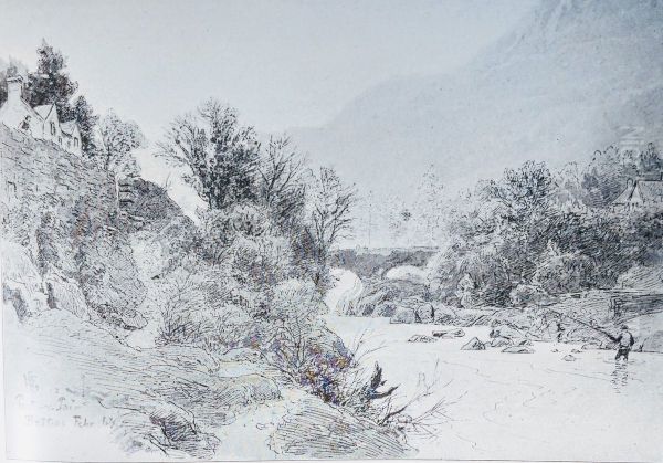 Pont-y-pair in Wales Oil Painting by Hans Gude