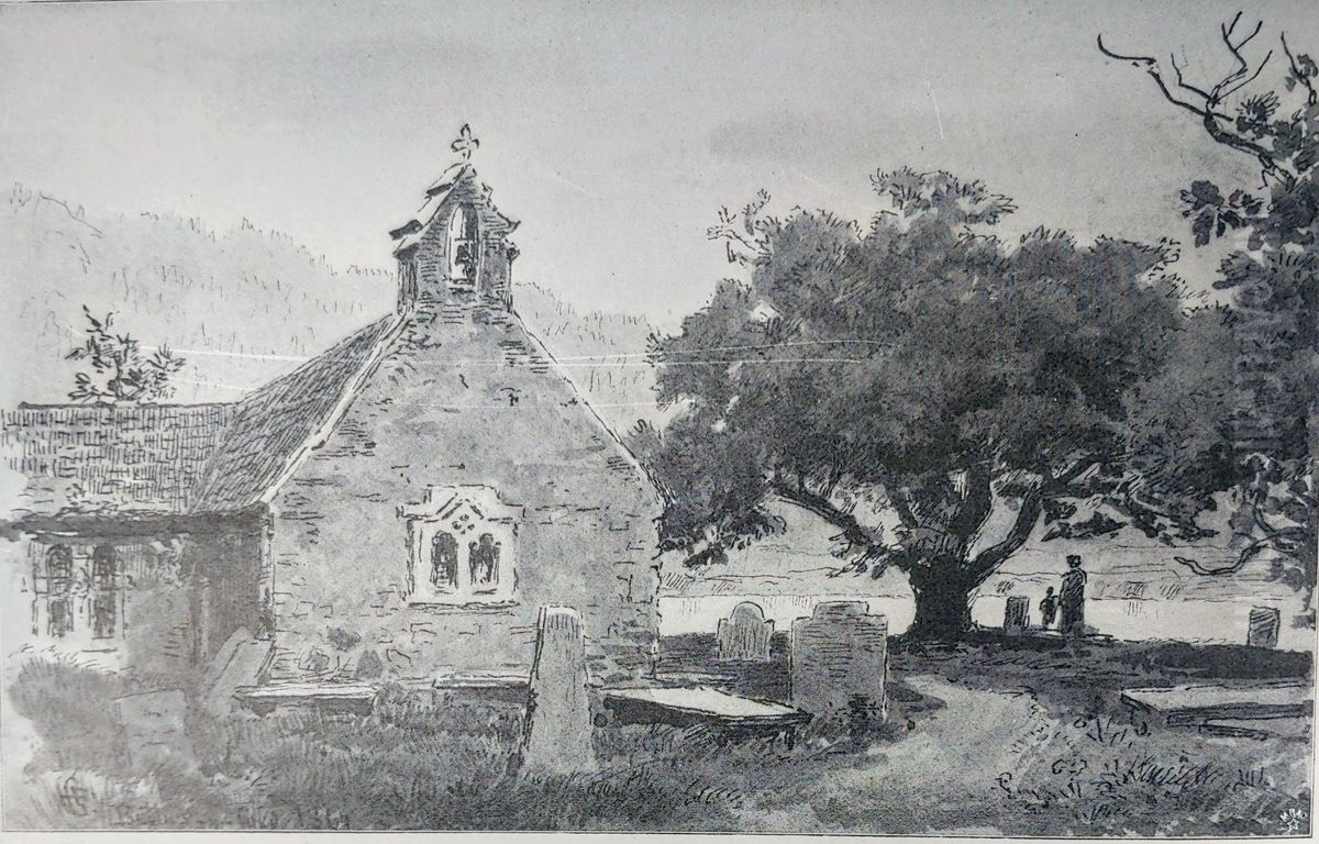 Kirke I Bettws, Wales Oil Painting by Hans Gude