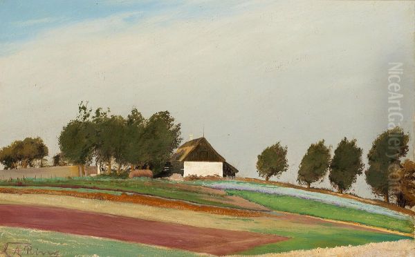 A windy day. Oil Painting by Laurits Andersen Ring
