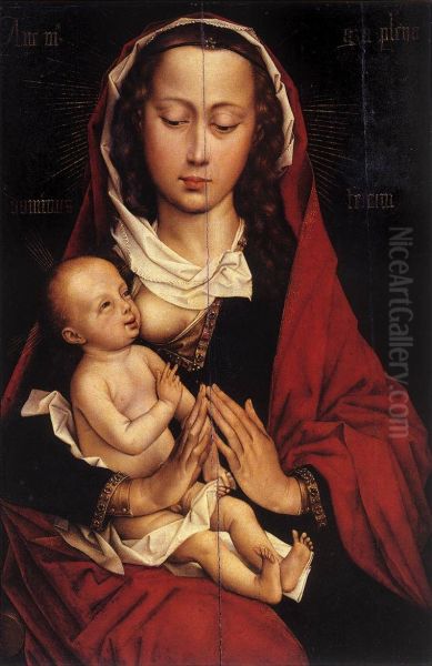 Portrait Diptych of Laurent Froimont (left wing) Oil Painting by Rogier van der Weyden