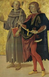 Saint Sebastien et un saint franciscain