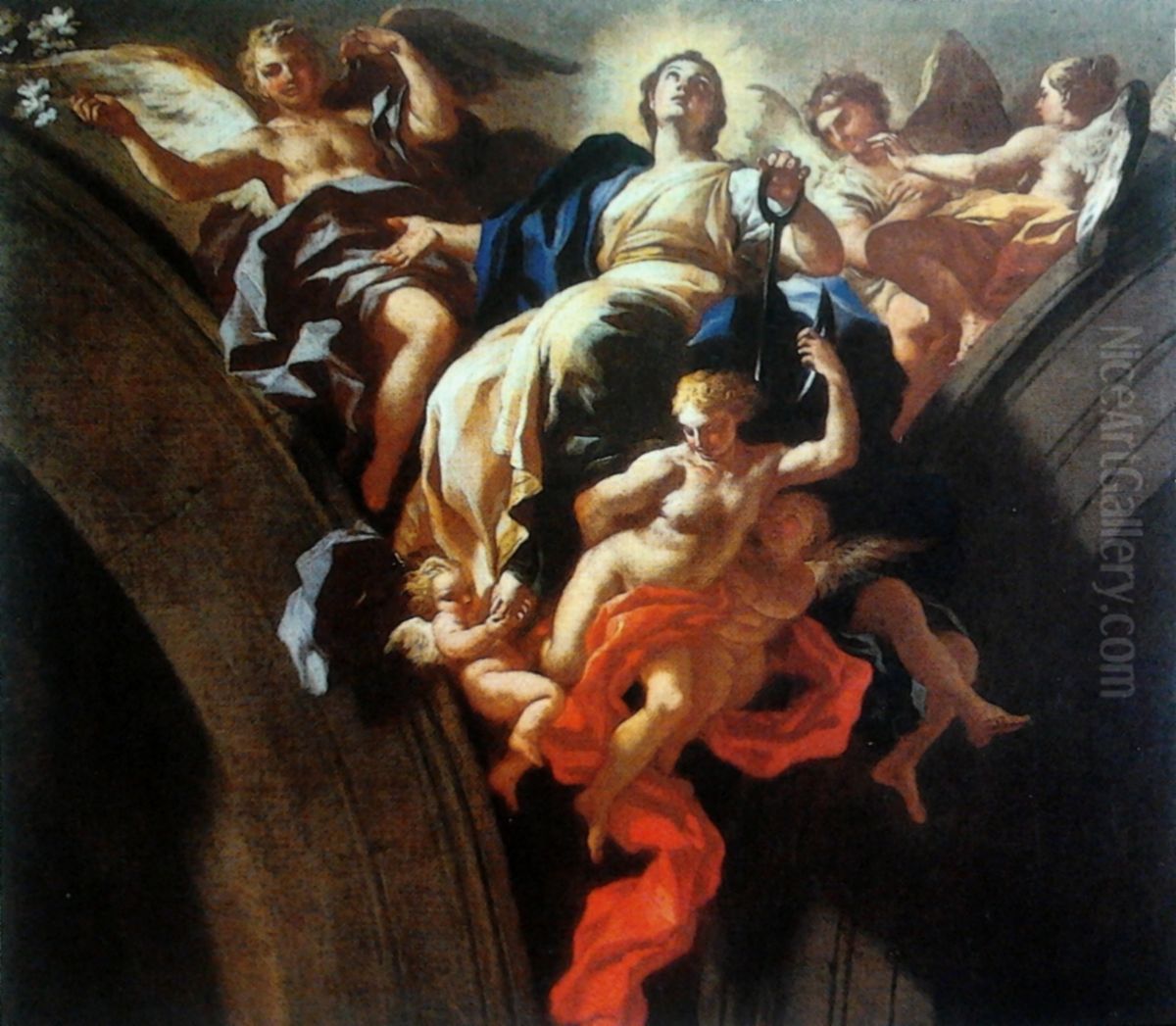 Allegory of the virtue of faith. Oil Painting by Francesco Solimena