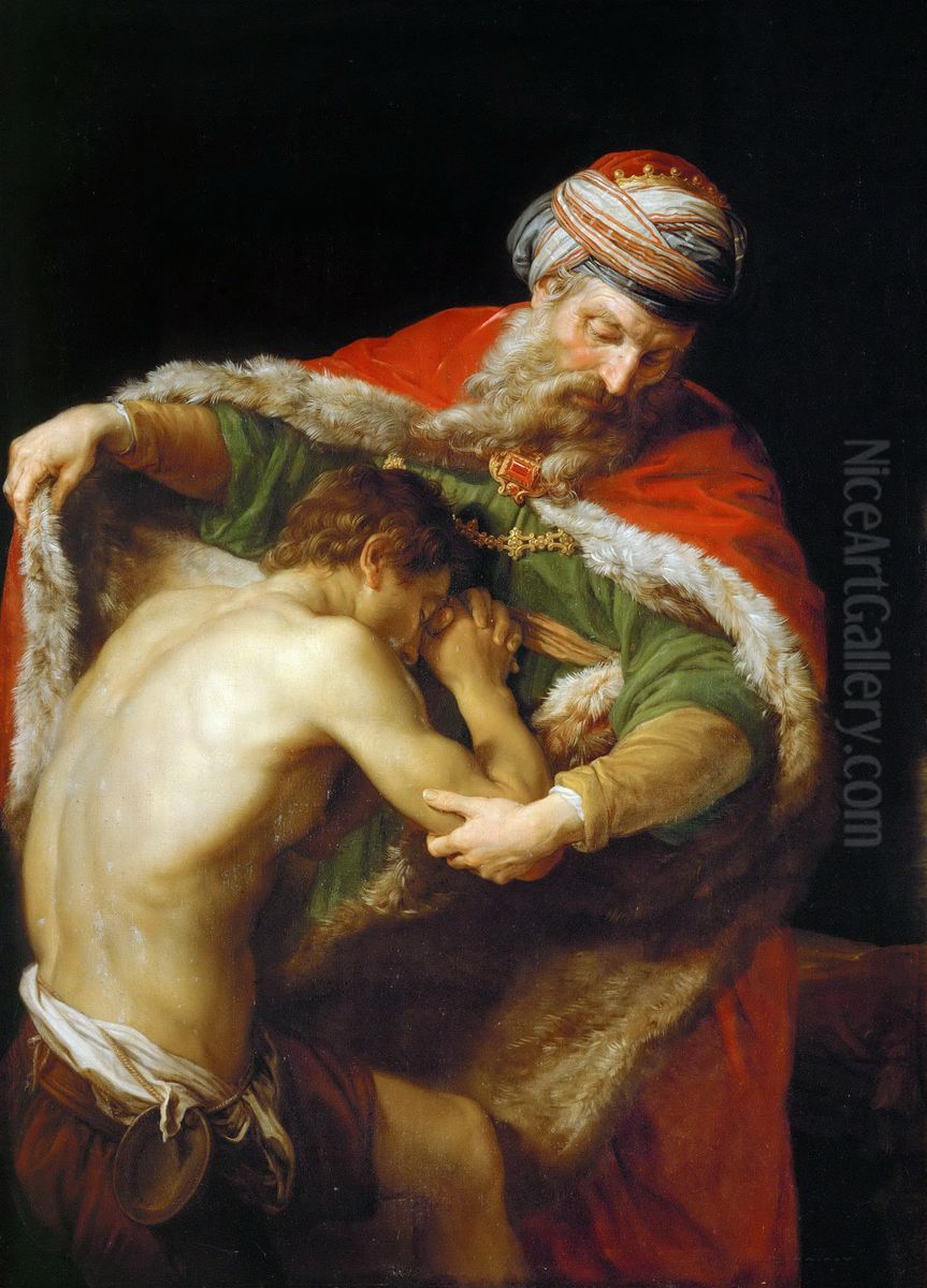 The Return of the Prodigal Son Oil Painting by Pompeo Batoni