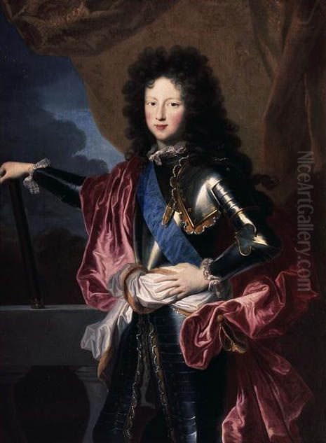 Portrait of Philippe II of Orleans (1674-1723), future regent of France Oil Painting by Hyacinthe Rigaud