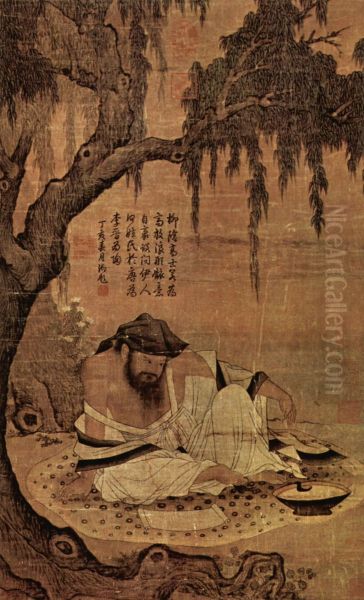 Vornehmer Gelehrter unter einer Weide Oil Painting by unknown