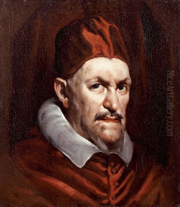 Portrait of Pope Innocent X Oil Painting by Diego Rodriguez de Silva y Velazquez