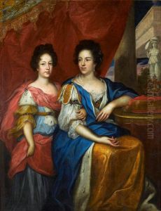 Portrait of Marie Casimire with her daughter Teresa Kunegunda.