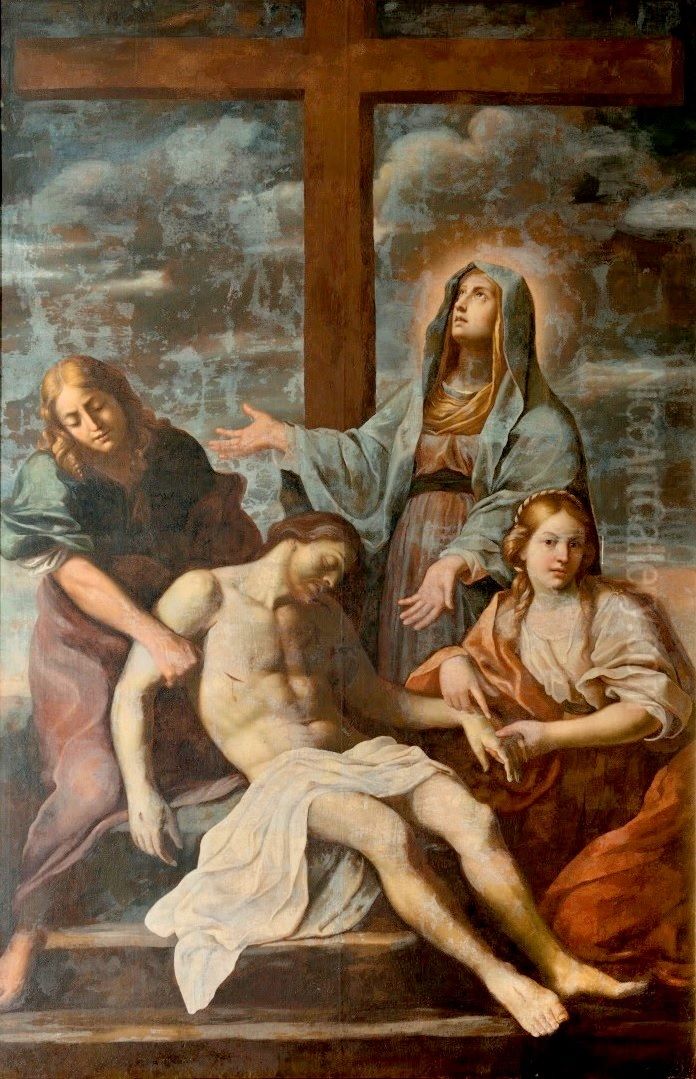 Lamentation of Christ. Oil Painting by Jan Reisner
