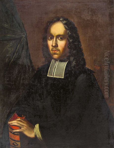 Bildnis Beat Ludwig Benteli (1679-1752), Feldprediger in hollandischen Diensten im Regiment Sturler, Pfarrer zu Huttwil. Oil Painting by unknown