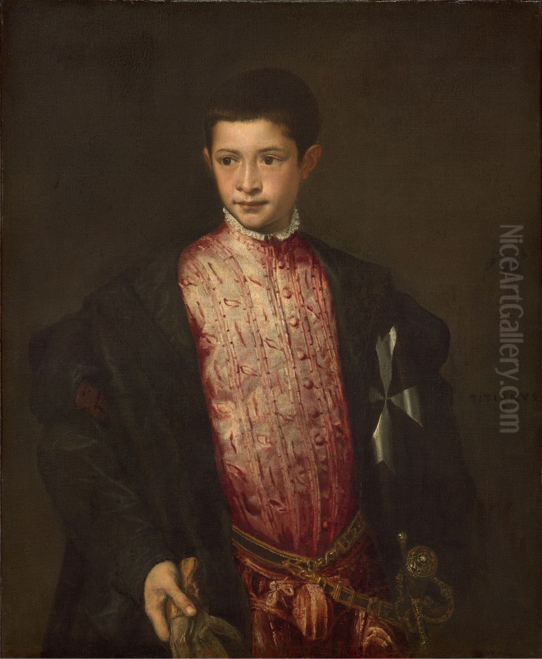 Ranuccio Farnese Oil Painting by Titian