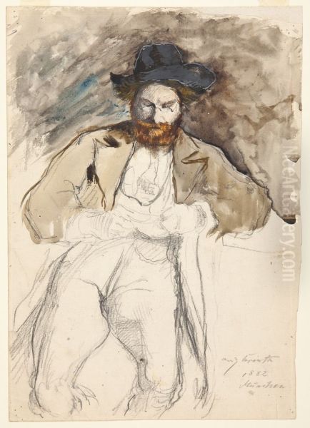 Lesender Mann Oil Painting by Lovis Corinth