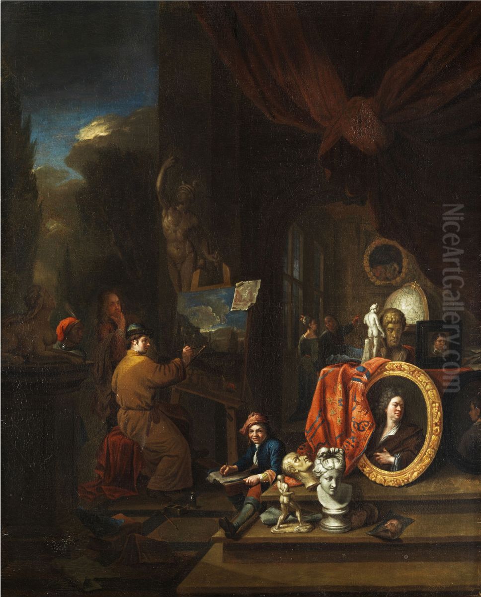 Painter in his studio Oil Painting by Gerard Thomas Painter in his studio Oil Painting by Gerard Thomas