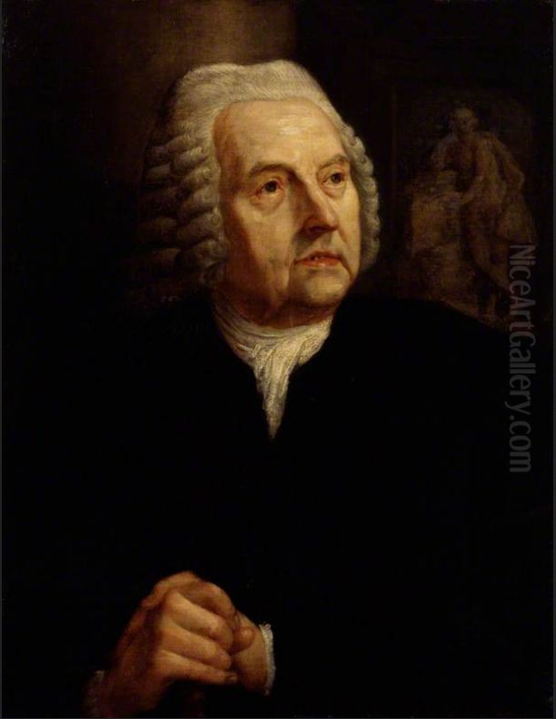 Portrait of Peter Scheemakers Oil Painting by Andreas Bernardus de Quertenmont